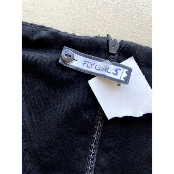 Flygirl Made in Italy Black Sheath Dress Stretch Knit S 42 NWT - Picture 4 of 5